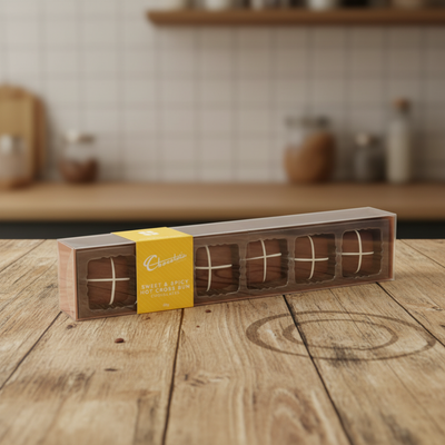 Chocolatier Hot Cross Bun Easter Chocolates 6 Pack 80g