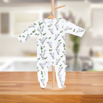 Emotion & Kids Koala Organic Cotton Zip Outfit With Feet 0-3