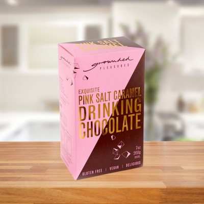 Grounded Pleasures Pink Salt Caramel Drinking Chocolate 50g