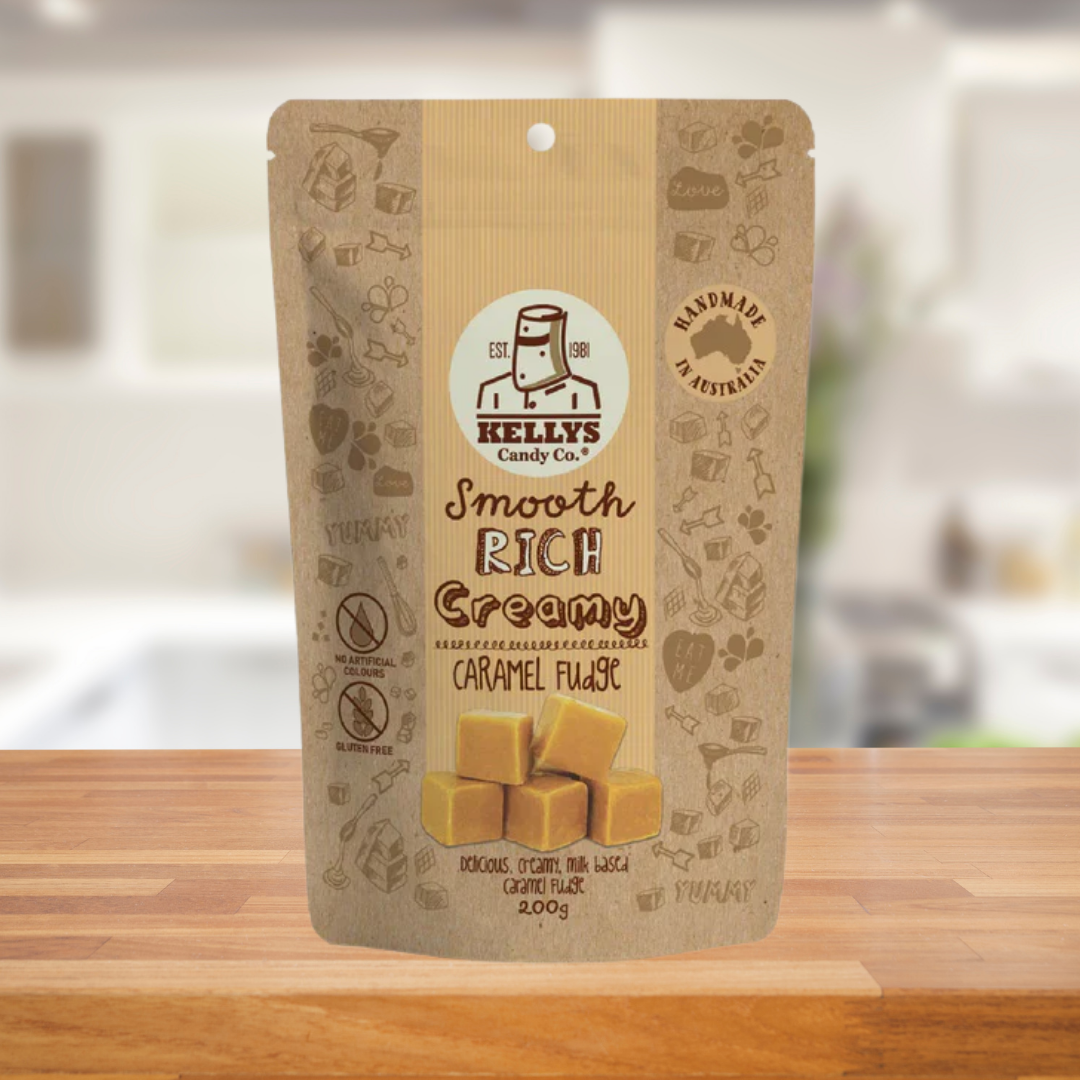 KELLY'S CANDY CO CARAMEL FUDGE 90G
