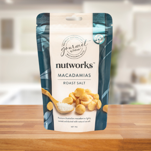 NUTWORKS SALTED MACADAMIAS 75G