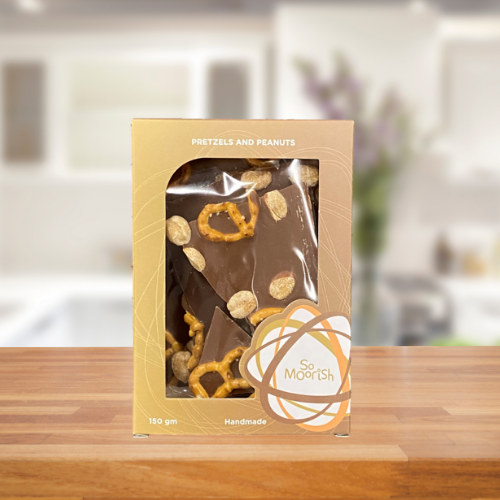 SO MOORISH CHOCOLATE PRETZEL PEANUT SHARDS 150G