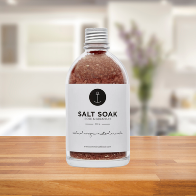 Summer Salt Body Salt Rose & Geranium Soak 350g