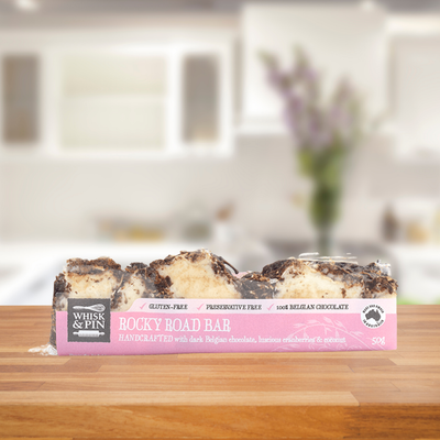 WHISK & PIN ROCKY ROAD CHOCOLATE BAR 50G