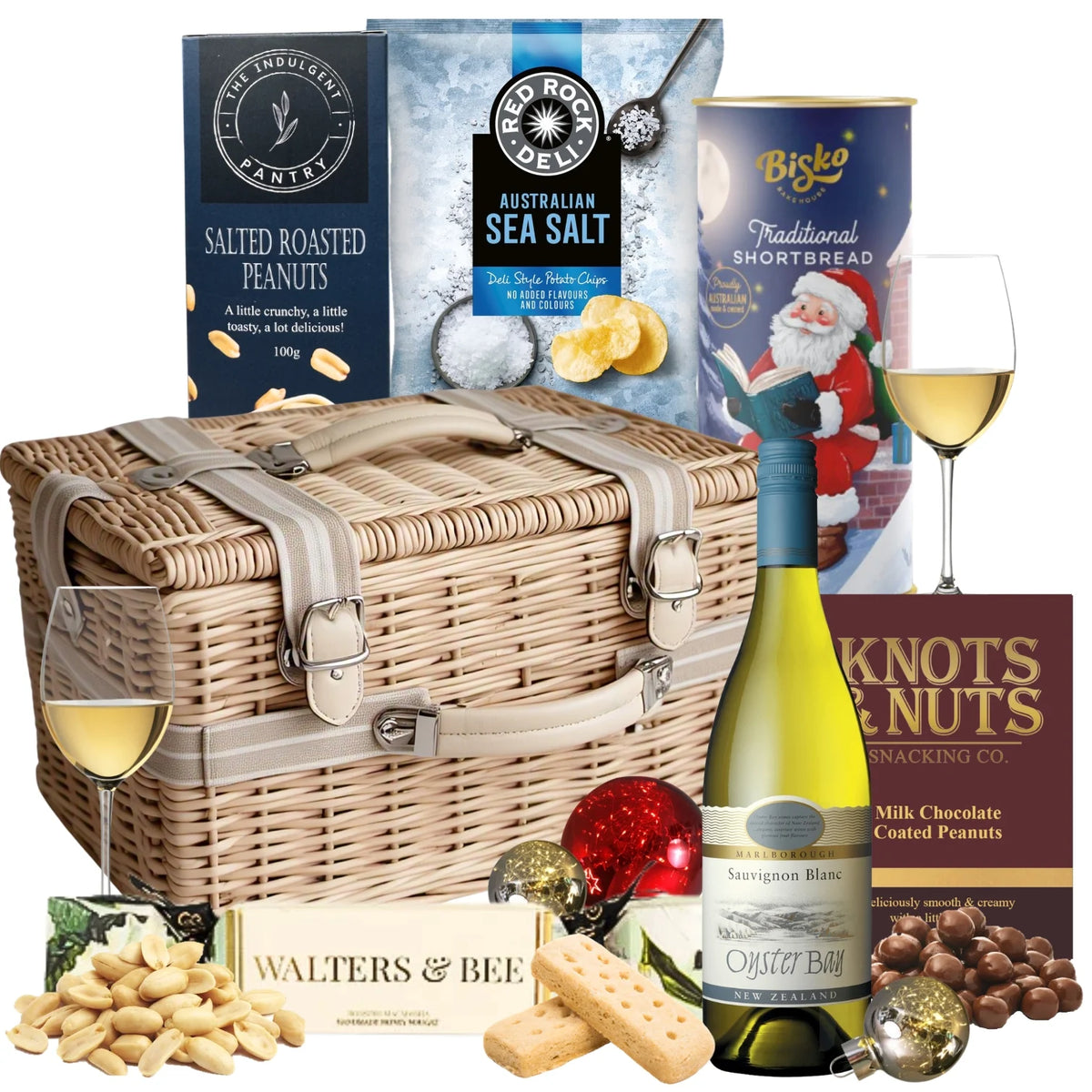 Sauvignon Blanc & Bites Christmas Basket