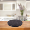 ARGON TABLEWARE MARBLE ROUND BLACK COASTER - 10cm