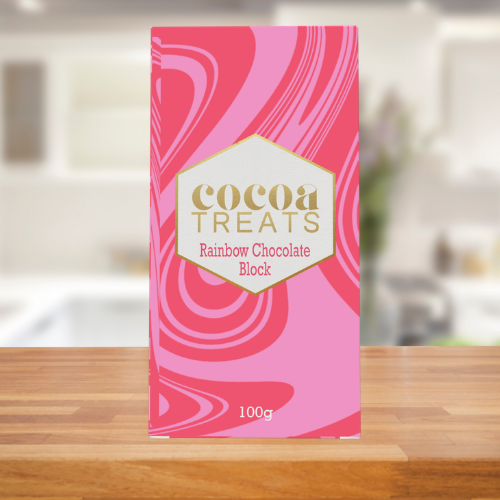 COCOA TREATS BELGIAN MILK CHOCOLATE RAINBOW 100G