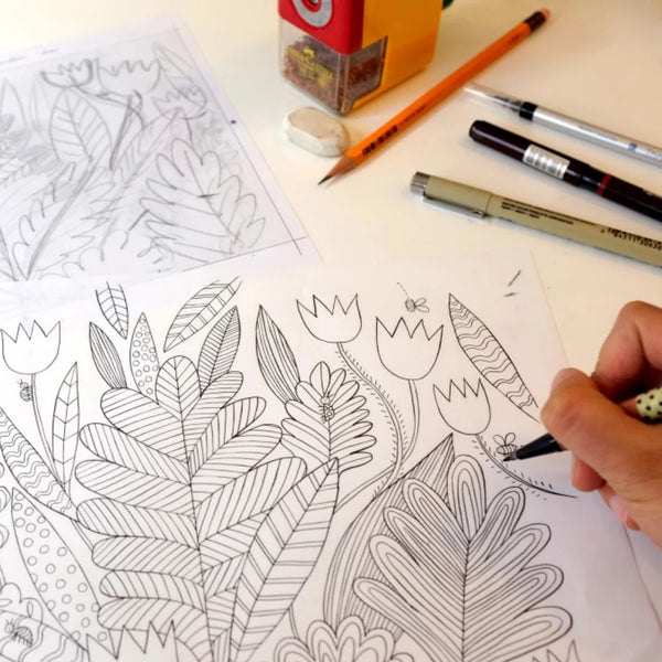 COLOURING BOOK ART THERAPY MINDFUL