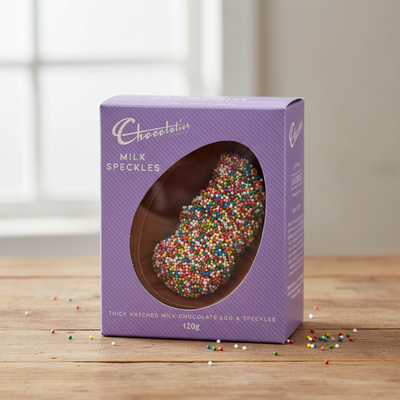 Chocolatier Half Egg with Speckles Milk 120g