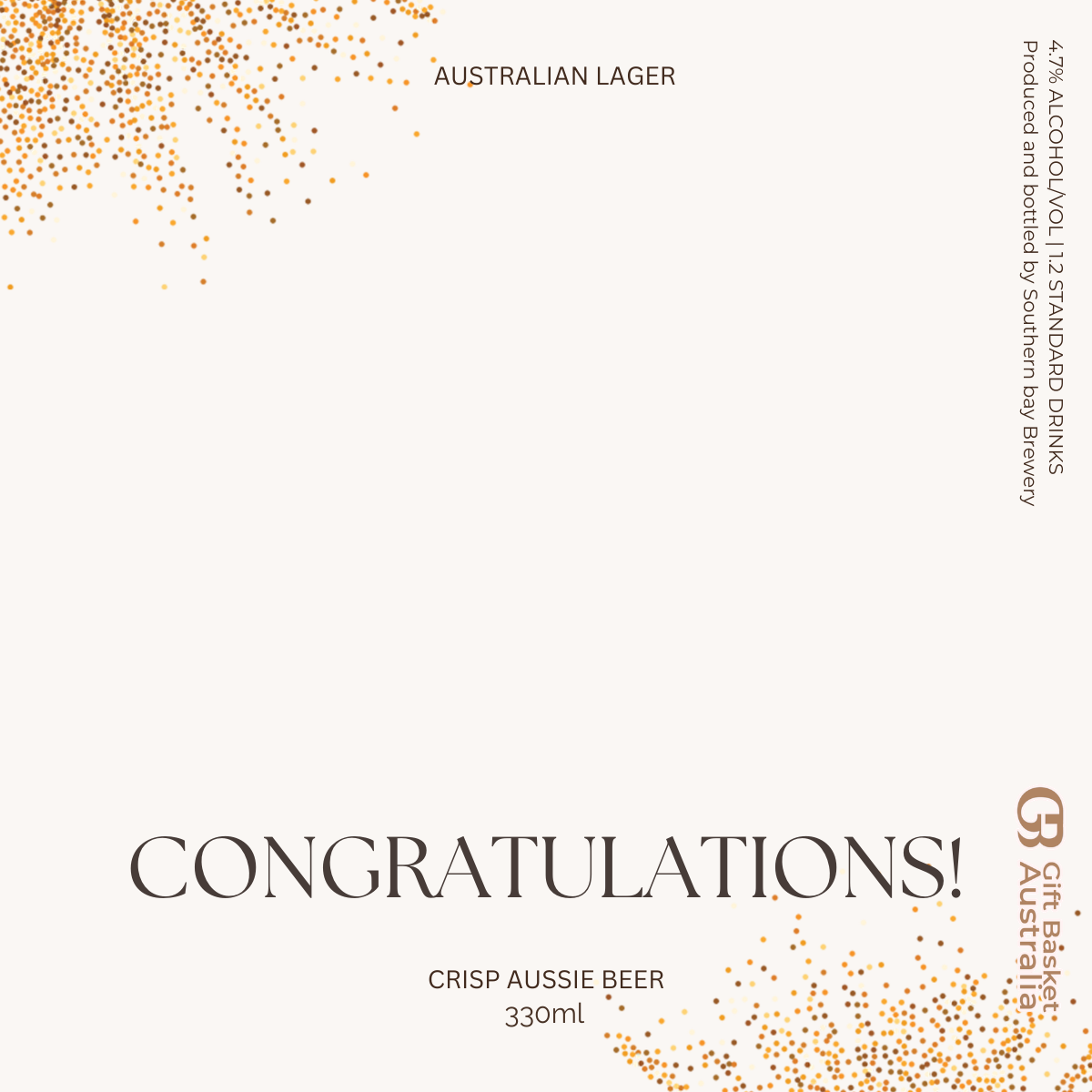 Congratulations Beer with Label
