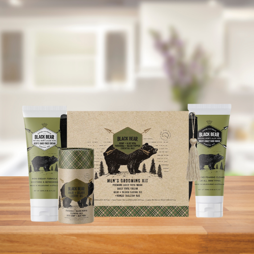 EMPIRE AUSTRALIA BLACK BEAR HEMP AND ALOE GROOMING GIFT SET