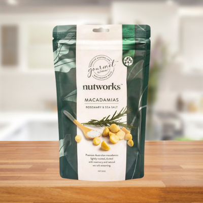 Gourmet By Nutworks Macadamias Rosemary & Sea Salt 75g