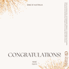 Congratulations Rose Wine with Label