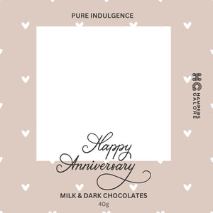 Happy Anniversary Chocolate box with Label