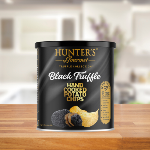 HUNTER'S GOURMET BLACK TRUFFLE POTATO CHIPS 125G