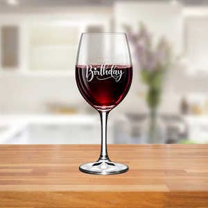 Laser Engraved Wine Glass
