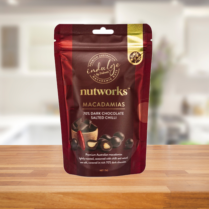 Nutworks Dark Chocolate Salted Chilli Macadamias