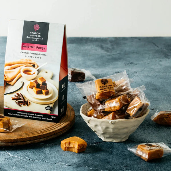 RANDOM HARVEST ASSORTED FUDGE 125G