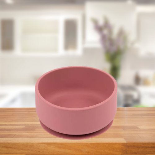 Silicone Baby Suction Bowl Dustypink - By Tiny Dining