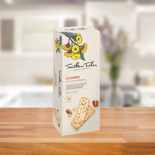 TRENTHAM TUCKER ALMOND CRISPBREAD BOX 150G