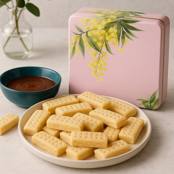 VALLEY PRODUCE CO AUSTRALIAN WATTLE SHORTBREAD TIN 180G