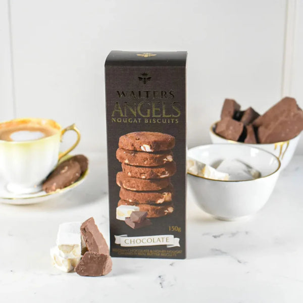 WALTERS ANGELS CHOCOLATE NOUGAT BISCUITS 150G