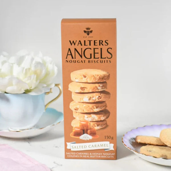 WALTERS SALTED CARAMEL NOUGAT BISCUITS 150G