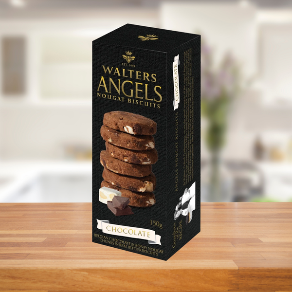 WALTERS ANGELS CHOCOLATE NOUGAT BISCUITS 150G
