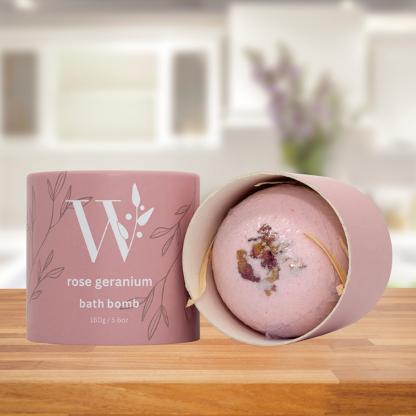 WHEELERS HILL SOAPS ROSE & GERANIUM BATH BOMB