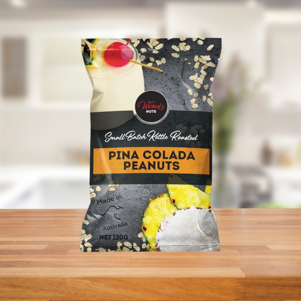 WICKED NUTS PINA COLADA INFUSED PEANUTS 120G