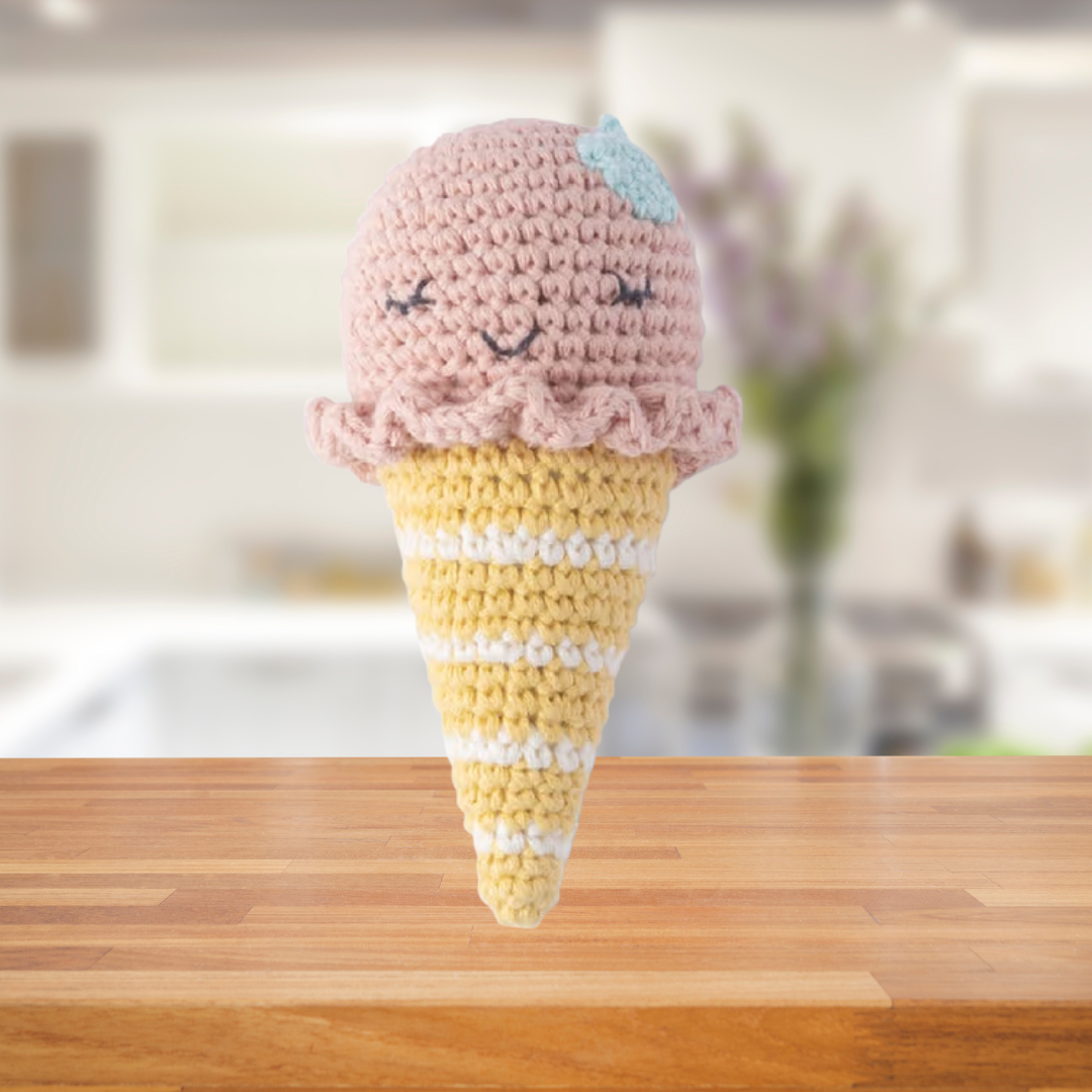 Weegoamigo Crochet Rattle - Isla Icecream