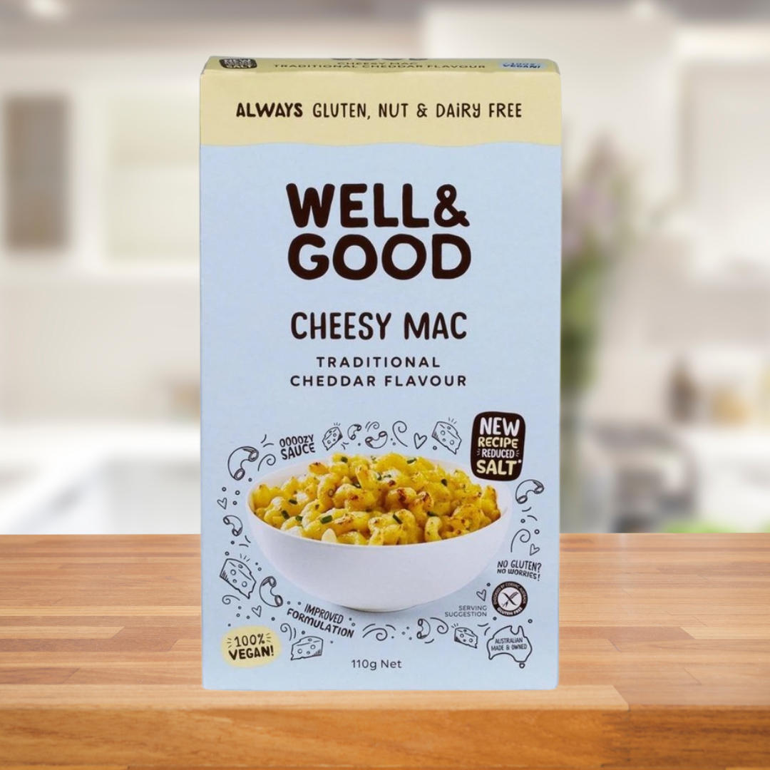 Well & Good Cheesy Mac Traditional Cheddar 110g