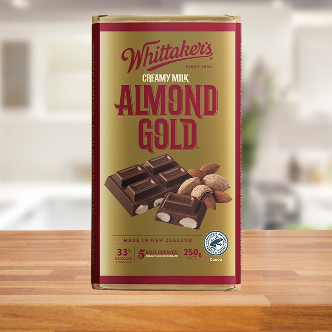 Whittaker's Block Choc Almond Gold
