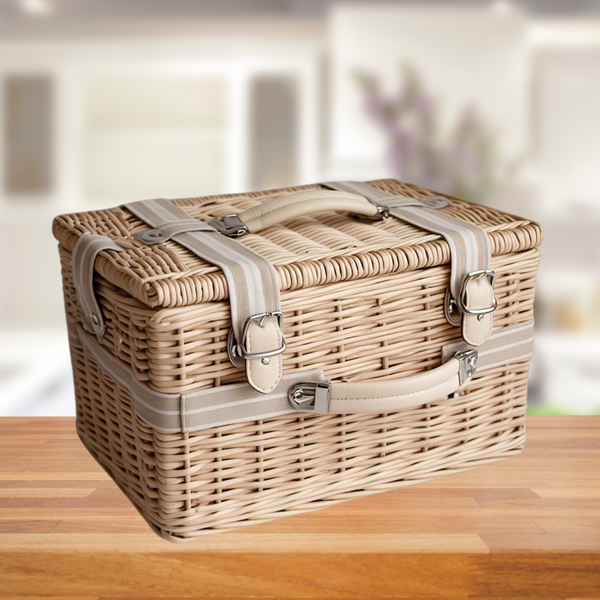 Woven Wicker Picnic Basket