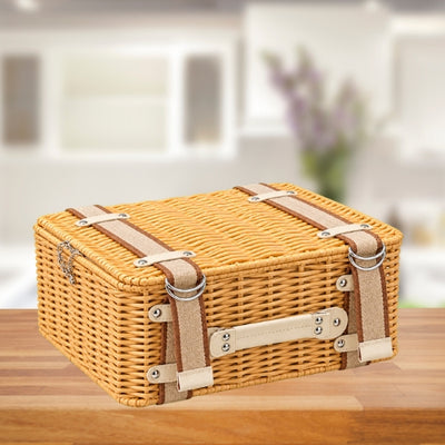 Woven Wicker Picnic Basket