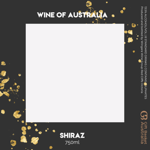Black Gold Shiraz Wine with Label