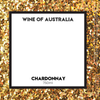 Gold Sparkle Chardonnay Wine with Label