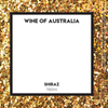 Gold Sparkle Shiraz Wine with Label