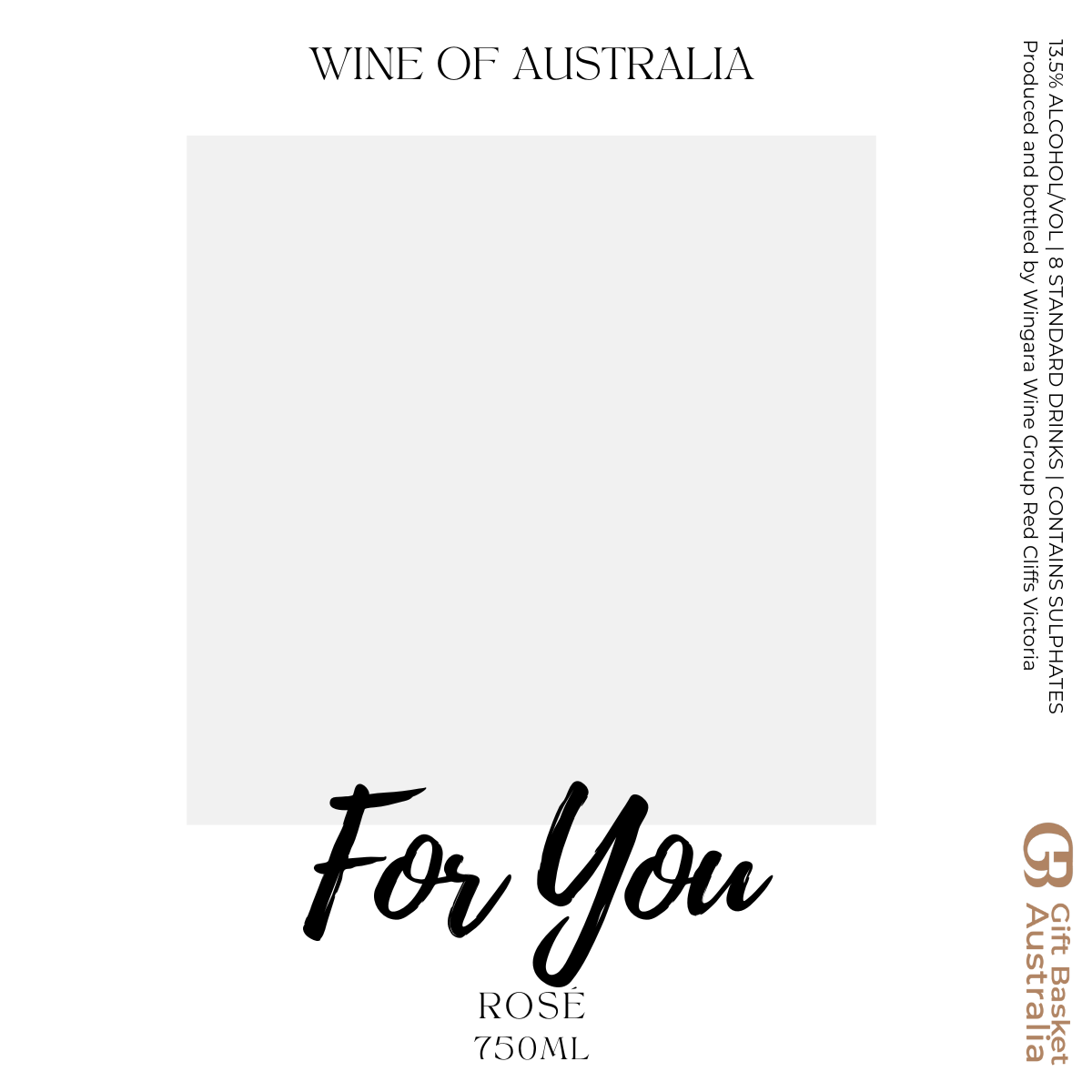 For You Rose Wine with Label