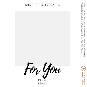 For You Rose Wine with Label